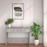 vidaXL Konzolna mizica betonsko siva 100x35x76,5 cm iverna plošča | Shoptok.si