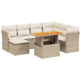 Maison Chic Seti vrtnega pohištva - Vrtna garnitura - Vrtni pohištvo set 8-delna z blazinami bež poli ratan, (21800750) | Shoptok.si