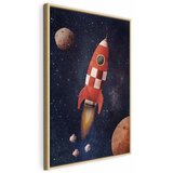  Slika - Into the Unknown by Rocket (1 Part) Vertical 60x90 U prirodnom drvenom okviru | shoptok.hr