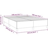  Okvir za krevet bez madraca krem 140 x 190 cm od tkanine | shoptok.hr