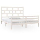 Furnova Posteljni okvir bel iz trdnega lesa 180x200 cm, (21941595) | Shoptok.si