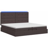  Krevet od pjene s madracem i LED-om Tamno smeđa 200 x 200 cm | shoptok.hr