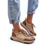 Maciejka Leather Platform Sport Shoes 06191-04 Beige | shoptok.hr