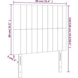  Posteljno vzglavje 2 kosa krem 90x5x78/88 cm blago | Shoptok.si