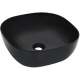 vidaXL Umivalnik 42,5x42,5x14,5 cm keramičen črn, (21831929) | Shoptok.si