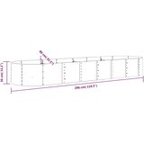  Povišena vrtna gredica od pocinčanog čelika 296 x 80 x 36 cm sivi | shoptok.hr