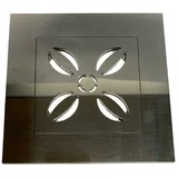VAFRA Plošča za talni sifon (150 x 150 mm, RF, nerjaveča, roža)