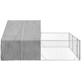  Vanjska kućica za pse sa stazom 4x3x1,9 m pocinčani čelik | shoptok.hr