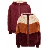 WE Fashion Zimska jakna burgund / vinsko rdeča