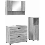  Set namještaja za kupaonicu 3 kom. Siva Sonoma | shoptok.hr