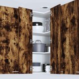 Viseći ormarić Riga Dimljeni hrast i bijela 57 x 57 x 100 cm | shoptok.hr
