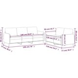  2-dijelni set sofa s jastucima smeđesivi od tkanine | shoptok.hr