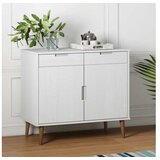  Komoda bela 90x40x80 cm trdna borovina | Shoptok.si