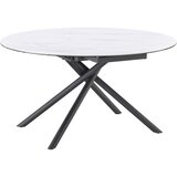 MID.YOU Jedilna Miza Tiana Raztegljiva, Bela, Steklo | Shoptok.si