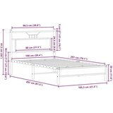 vidaXL Okvir kreveta bez madraca boja hrasta sonome 100x200 cm drveni | shoptok.hr