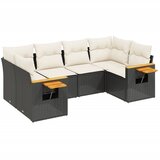  6-dijelni set vrtnih sofa s jastucima crni od poliratana Crna 85 x 62 x 69 cm | shoptok.hr