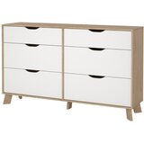 Tvilum Bela/v naravni barvi komoda v hrastovem dekorju 156x92x40 cm Ikast – | Shoptok.si