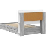  Okvir kreveta s pohranom s ladicama Siva Sonoma 100 x 200 cm - Siva Sonoma 100 x 200 cm sa središnjom policom | shoptok.hr