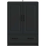  Strani šal s predalom Črna 66 x 34,5 x 92 cm Inženirski les, (5000217521) | Shoptok.si