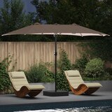 Vrtni suncobran Sivo-smeđa 385 x 209 x 244 cm Poliester | shoptok.hr