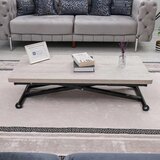 Hanah home Home klub sto na podizanje i rasklapanje 120 × 60/120 cm, visina 44–75 cm, dekor Lisbon / crna Cene