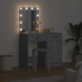  Toaletni stol 2 kom. Siva 50 x 41 x 135 cm Konstruirano drvo | shoptok.hr