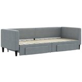  Dnevni krevet na razvlačenje svjetlosivi 80 x 200 cm od tkanine | shoptok.hr