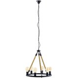 Eglo Findlay luster 6xE27, Ø56 cm, crna/konop, 49694 | shoptok.hr