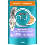 Purina ONE Coat & Hairball - Piščanec & zeleni fižol (26 x 85 g) Cene