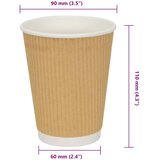  Papirnate šalice za kavu 500 kom 12 oz 300 ml smeđe | Eponuda.ba