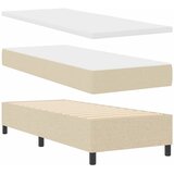  Krevet s opruga kutije s uzglavljem Krema 80 x 200 cm tkanina | shoptok.hr