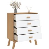  Ladičar OLDEN bijelo-smeđi od masivne borovine | shoptok.hr
