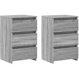  Noćni ormarići 2 kom sivi hrast 40x35x62,5 cm konstruirano drvo | Eponuda.ba