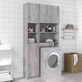 The Living Store Kopalniška omarica siva sonoma 32x25,5x190 cm konstruiran les - Kopalniška Omara, (21436829) Cene