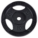 Gorilla Sports liveni teg sa rukohvatima 10 kg, 30/31 mm, crni Cene