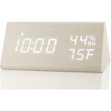 Venisymlis Digitalna Budilka Z Elektronskim Led Lesenim Prikazom Časa 3 Nastavitvami Alarma Zaznavanje Temperature (Rjava), (22059961) Cene
