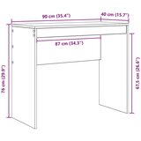  Pisaći stol Siva Sonoma Konstruirano drvo 90 x 40 x 76 cm | shoptok.hr