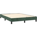 vidaXL Box spring postelja z vzmetnico LED tem. zelena 140x1 | Shoptok.si