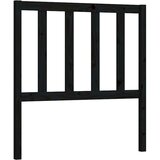  Uzglavlje za krevet crno 81 x 4 x 100 cm od masivne borovine | shoptok.hr