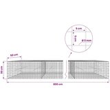  Gabion s žicom debljine 5 mm i mrežom 5x5 cm 800x50x50 cm - 50 cm 50 cm 800 x 230 cm | shoptok.hr
