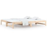  Dnevni ležaj na izvlačenje 2 x (90 x 200) cm masivna borovina | shoptok.hr