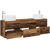  Set namještaja za kupaonicu 3 kom. Staro drvo Smeđa 49.5 x 44.5 x 66 cm | shoptok.hr