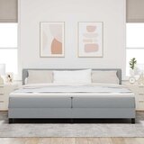  Krevet s opruga kutije Svjetlosiva 200 x 200 cm tkanina | shoptok.hr