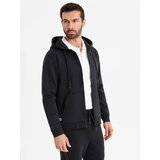 Ombre Unzipped hoodie sweatshirt in streetwear style - black | Shoptok.si