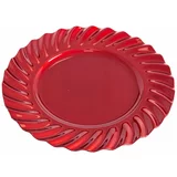 Unimasa Rdeč okrogel servirni pladenj