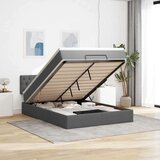vidaXL Otomanska postelja z vzmetnico siv 140x190 cm blago | Shoptok.si