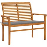 Klop s sivo blazino 112 cm trdna tikovina Cene