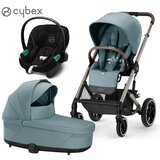 Cybex Gold® otroški voziček 3v1 balios™ s lux sky blue (taupe frame) + aton™ s2 moon black Cene