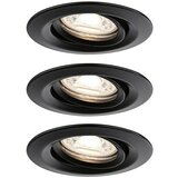PAULMANN Set okruglih ugradbenih LED svjetiljki Nova Mini Coin (4 W, Ø x V: 6,6 x 3 cm, Crna, 3 Kom.) | shoptok.hr