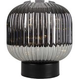 QAZQA Art Deco namizna svetilka črna z dimnim steklom vklj. E27 svetlobni kabel - Karel Cene